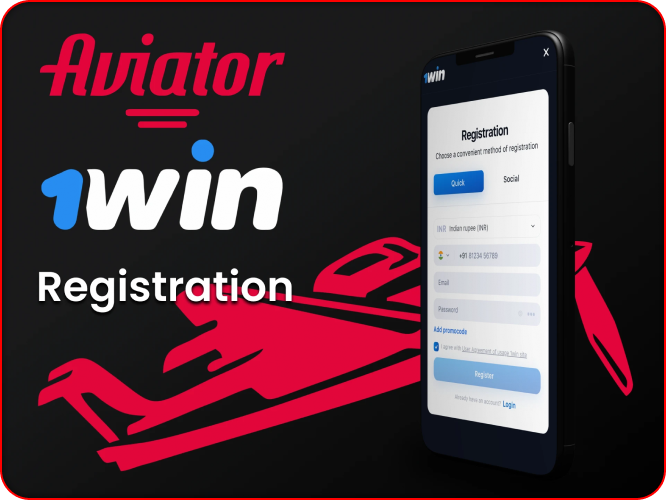 Registration to start the 1win Aviator game